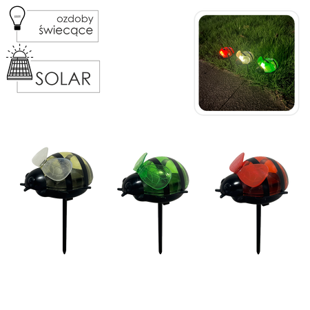 SOLÁRNA LAMPA ZABAVNÁ VČELA 7,5 x 6 x 14 CM TEPLÁ BIELA disp=12ks *5691