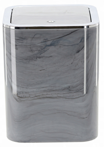 5-PIECE BATHROOM SET SQUARE MARBLE GREY