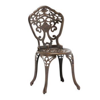 KRZESŁO ALUMINIOWE "DANBURY" ANTYCZNY BRĄZ 45 x 52 x 87 CM *4034