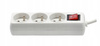 EXTENSION CORD POWER STRIP WITH SWITCH 3 SOCKETS 3M WHITE