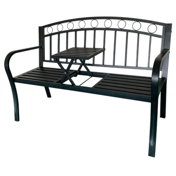 BANCĂ PENTRU GRĂDINĂ 127 x 53 x 84 CM CU MASĂ PLIANTĂ *0797