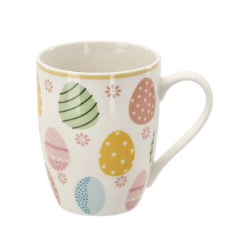 KUBEK PORCELANOWY 340 ML KOLOROWE JAJKA opak=12szt *7826
