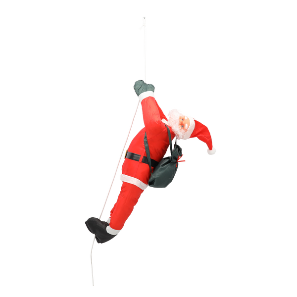 SANTA CLAUS CLIMBING ON GOLDEN COLORED PEARLS 90 CM