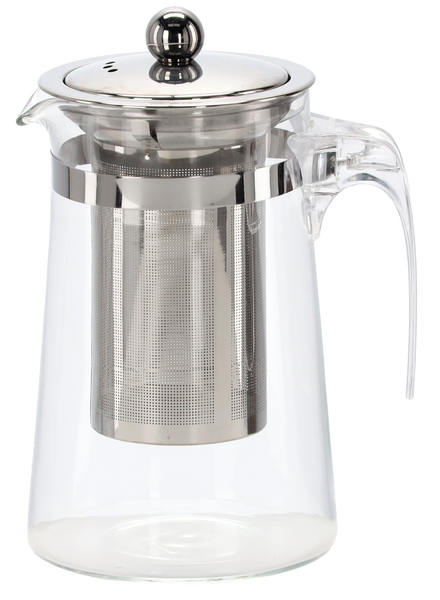 DZBANEK ŻAROODPORNY Z ZAPARZACZEM Z METALOWĄ POKRYWKĄ 750 ML *4230