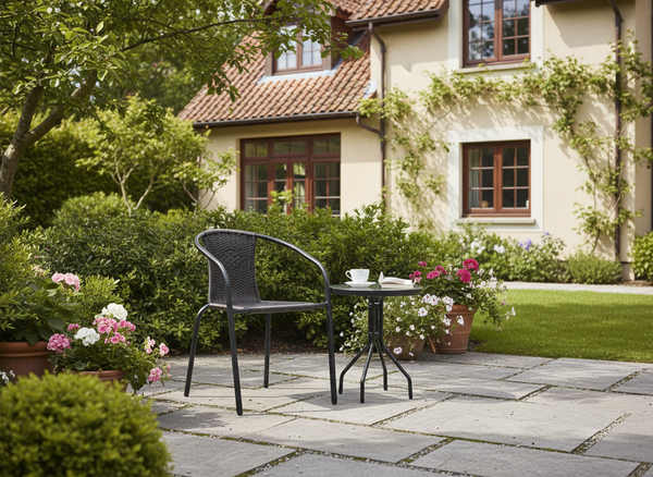 KRZESŁO OGRODOWE CIEMNY BRĄZ 52 x 60 x 72 cm