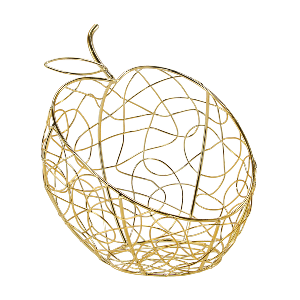 GOLDEN METAL BASKET - APPLE 15.3 X 15 X 15.1 CM PACK=1PC