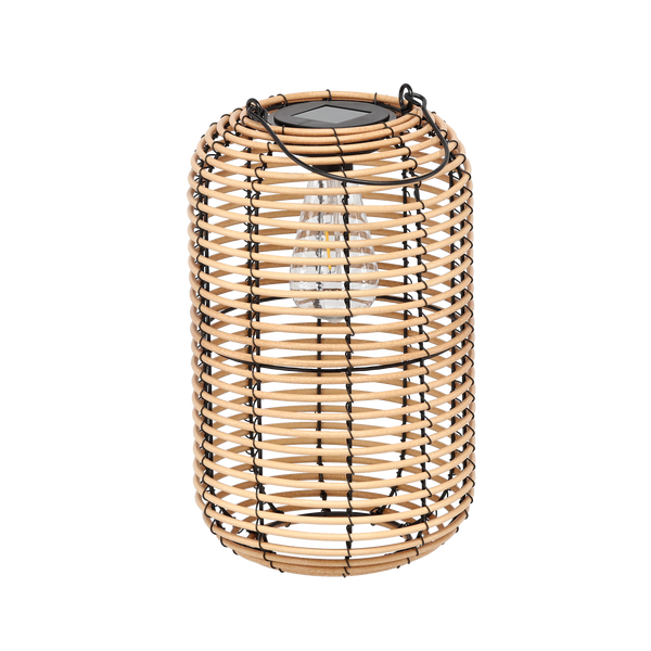 LAMPION SOLARNY  METALOWY - BEŻOWY 32 CM *8921