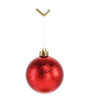 SET OF 24 BAUBLES 6 CM RED/GOLD/SILVER