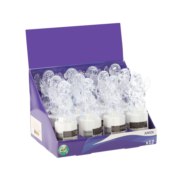 LED ANGEL INSERT WITH BATTERIES 15CB WHITE/BLUE PACK=12PCS