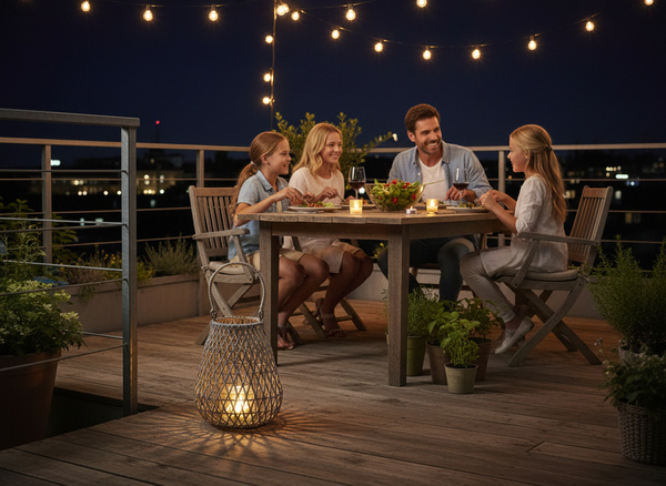 LAMPION PLECIONY 20 x 25 CM SZARY