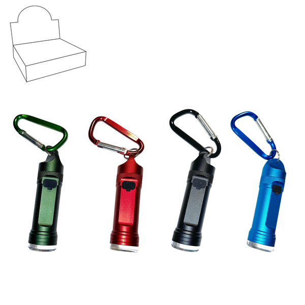 LANTERNĂ CHEIE CU CARABINĂ disp=16buc *3754