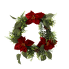 ARTIFICIAL FLOWER - WREATH WITH POINSETTIA 40 CM
