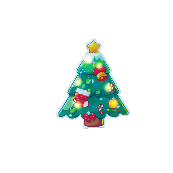 ŚWIĄTECZNA NAKLEJKA ŻELOWA LED - CIEPŁY BIAŁY MIX WZORÓW opak=12szt *1728