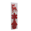 SET OF 3 CHRISTMAS TREE DECORATIONS ELK / SNOWFLAKE / SNOWMAN MIX