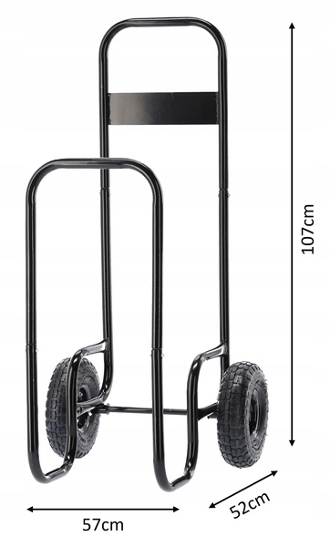 WÓZEK NA DREWNO KOMINKOWE - UDŹWIG: 60 KG *2537