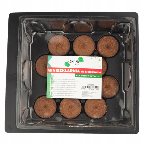 SEED STARTING KIT (MINI GREENHOUSE + 12 PEAT DISCS) 