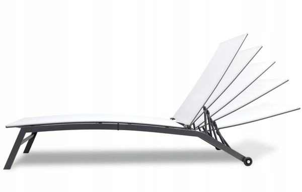 GARDEN LOUNGER 195X63X90CM GREY