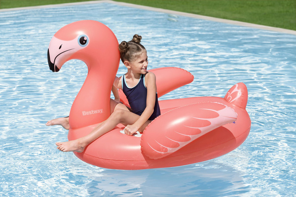 Bestway 54" x 42"/1.38m x 1.07m Fancy Flamingo Ride-On