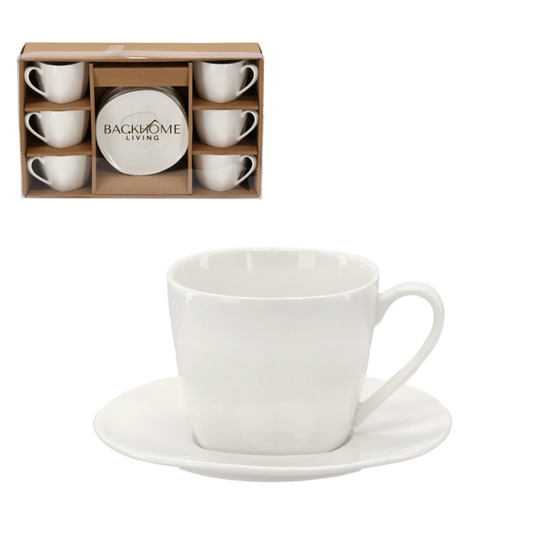 KPL. 6 FILIŻANEK ZE SPODKIEM 250 ML *4160