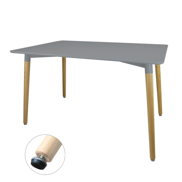 STÓŁ PROSTOKĄTNY 120 x 80 x 74 cm - SZARY *7851