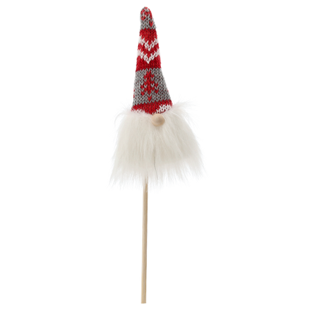 CHRISTMAS GNOME ON A STICK 7 x 3 x 24 CM MIX COLORS