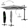GARDEN UMBRELLA "ROMA" 3 X 3 M GRAY WITH COVER