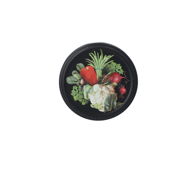 Lid FI 82 6 with vegetable mix 014 black matte kart. 750