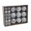 SET 33 BILE DE CRĂCIUN ROȘII, ARGINTII, AURII *9716