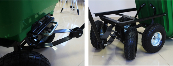 WÓZEK OGRODOWY DWUFUNKCYJNY ZIELONY