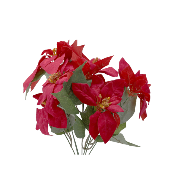 ARTIFICIAL BOUQUET - POINSETTIA 42 CM RED