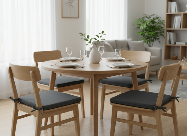 PODUSZKA NA KRZESŁO 40 x 40 x 3 CM CIEMNOSZARA