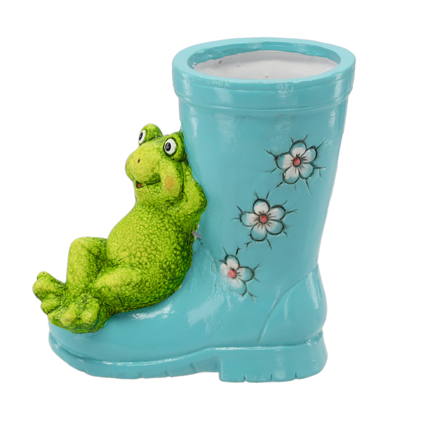 FIGURĂ DE GRĂDINĂ - GALOȘ CU BROAȘTE FROSĂ 18 x 10 x 20 cm GHIVECI pachet=2buc *8791