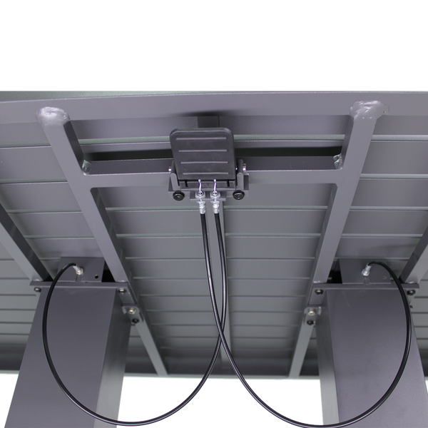 ZESTAW MEBLI ALUMINIOWYCH (SOFA NAROŻNA + PUFA + STOLIK) SZARY + SZARE PODUSZKI *9422