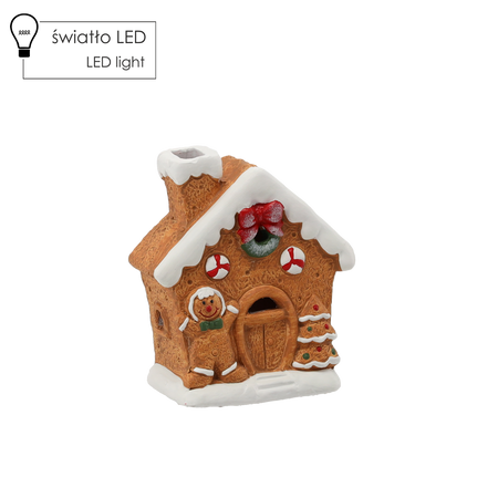FIGURKA BOŽONÁR. - DOMČEK Z PERNÍKA 12,5 X 6,5 X 14,5 CM LED balenie=6ks *1490