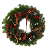 CHRISTMAS WREATH LED 40 CM 40 L GREEN WITH BROWN BOW