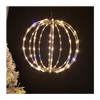 ŚWIĄTECZNA OZDOBA - KULA LED 40 CM 144L CIEPŁY BIAŁY + FLASH WEWN/ZEWN *1827