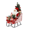 CHRISTMAS FIGURE - SANTA CLAUS IN SLEIGH WITH TREE - LED + MELODY
