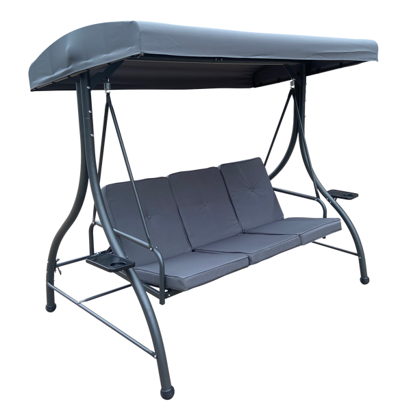 LEAGĂNĂ DE JARDIN 194 x 120 x 174 CM ANTRACIT CU FUNCȚIE DE LEAGĂN PREMIUM *3156