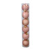Set de 6 globuri decorative de 6 cm verzi măslinii/ cupru/ grafit, mix de modele tub *7092