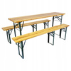 ZOSTAV BIESIADNY - STÔL 177 x 46 x 77 cm + 2 LAWNIKI 177 x 23 x 47 cm *2745