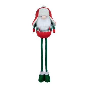 ŚWIĄTECZNY SKRZAT Z REGULOWANYMI NOGAMI 65 - 117 CM CZERWONO - ZIELONY *9698