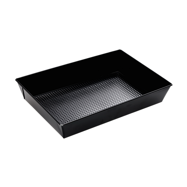 BLACHA FAKTUROWANA 36X 24,5 X 6CM Z WARSTWĄ OCHRONNĄ NON-STICK CZARNA*0589