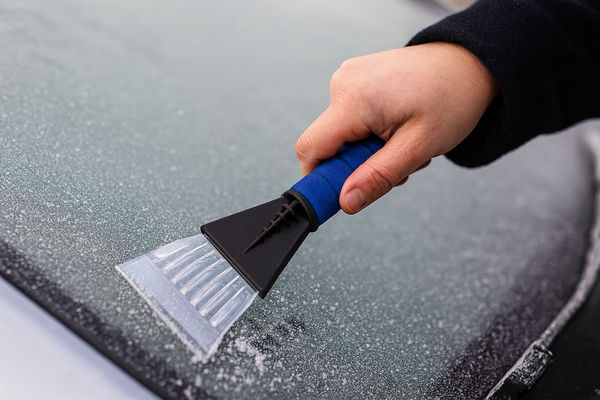 ICE SCRAPER WITH SPONGE HANDLE