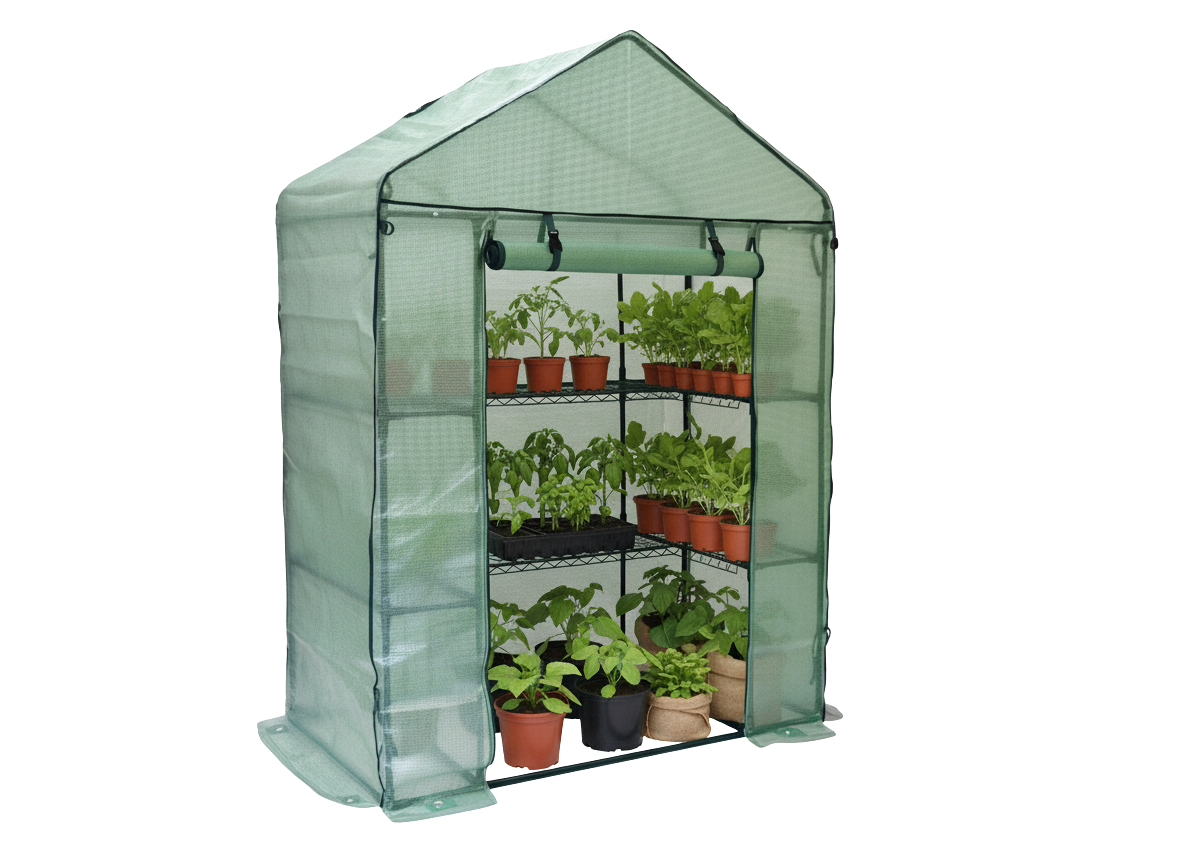 SZKLARNIA OGRODOWA Z PÓŁKAMI ZIELONA 140 x 73 x 200 CM pol_pl_SZKLARNIA-OGRODOWA-Z-POLKAMI-ZIELONA-140-x-73-x-200-CM-5477-749_11