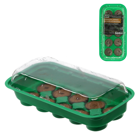 SET PENTRU GERMINARE (MINI SERĂ + 10 DISCURI DIN TURBĂ) pachet=4buc *8556