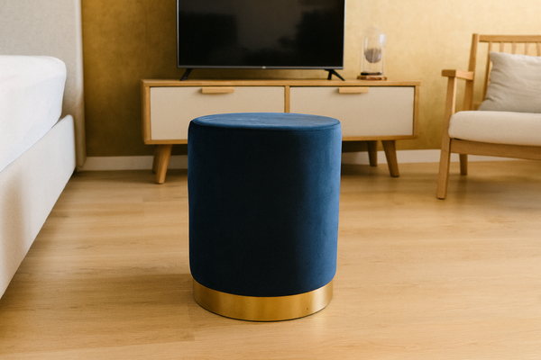 PUFA ROTUNDA 28 X 42 CM ALBASTRU ÎNTUNECAT *4286