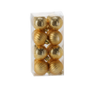 KPL. 16 BOMBIEK 4 CM ČERVENÝ/ZLATÝ/STRIEBORNÝ MIX VZOROV *7535