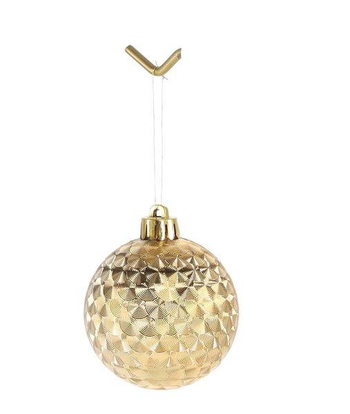 SET OF 24 BAUBLES 6 CM RED/GOLD/SILVER