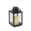 VÁNOČNÍ LAMPION 11 x 11 x 20,5 CM S LED VNĚJŠÍM ČERNÝM *2539