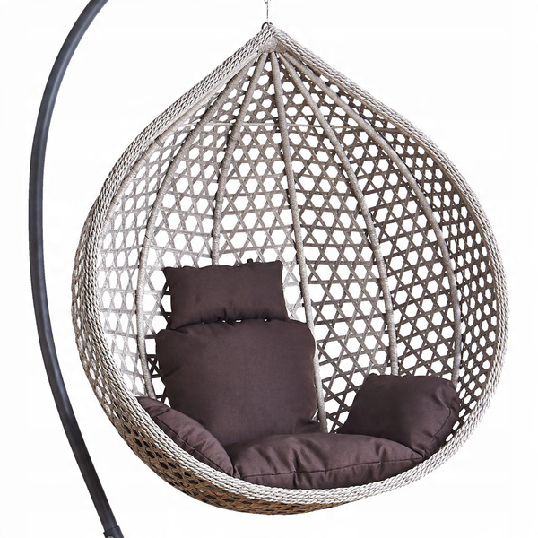 HANGING CHAIR SIZE XL GRAY, GRAY CUSHION, DARK GRAY FRAME *0223